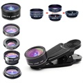 5-In-1 Universele Clip-On Camera Lens Kit Voor Smartphone, Tablet (Geopende verpakking - Uitstekend)
