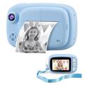 Digital Instant Camera voor Kinder met 32GB Geheugenkaart (Geopende verpakking - Bevredigend) - Blauw