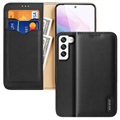 Dux Ducis Hivo Samsung Galaxy S22 5G Wallet Leren Hoesje (Bulkverpakking) - Zwart
