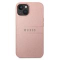 Guess Saffiano iPhone 14 Plus Hybride Hoesje - Roze