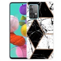 Marble Pattern Samsung Galaxy A32 (4G) TPU Case - Zwart / Wit