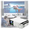 Mini Draagbare Full HD LED Projector T5 (Geopende verpakking - Bevredigend) - Wit