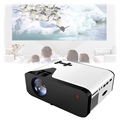 Mini Draagbare HD LED Projector met Afstandsbediening - 1080p - Wit