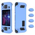 SD001 Silicone Hoesje voor Steam Deck Game Console Ergonomische Grip Beschermende Hoes Antislip - Lichtgevend Blauw