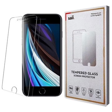 Saii Premium iPhone 6/6S/7/8/SE (2020) Glazen Screenprotector - 2 St.