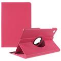 Samsung Galaxy Tab A9+ 360 Roterend Folio Hoesje - Fel roze