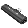 USB-C / 3.5mm Audio Adapter met Power Delivery 27W - Zwart