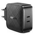 Ugreen CD216 Snelle Stopcontact Lader - 2x USB-C PD, QC4.0 - 66W
