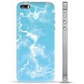 iPhone 5/5S/SE Hybrid Hoesje - Blauw Marmer