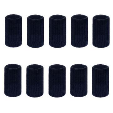 10 stuks. Elastische Nylon Vingerbeschermers voor Sport - Zwart