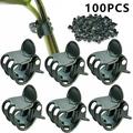 100 stuks. Kunststof tuinplantensteunclips / Klemmen