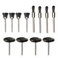 12 stuks. Set van stalen draadborstels voor roestverwijdering en polijsten - 3mm steel