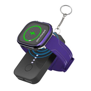 1200mAh Draagbare Oplader Mini Magnetische Draadloze Power Bank met Sleutelhanger voor iWatch Series