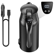 12V/24V elektrische waterkoker voor in de auto met slimme temperatuurregeling - 800ml - zwart