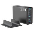 135W GaN Bureaulader / 6-poorts High-Speed oplaadstation - 3x USB-C, 3x USB-A