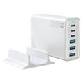 135W GaN Desktop Charger / 6-poorts High-Speed oplaadstation - 3x USB-C, 3x USB-A