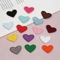 15 stuks kleurrijke hart ijzer-op patches - voor kleding & accessoires