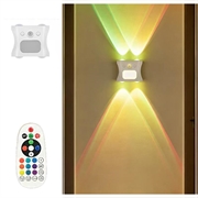 16-kleuren RGB-LED-nachtlampje met kleurverloop en bewegingssensor - lichtprojectie naar boven/beneden - wit