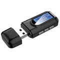 2-in-1 Bluetooth Audio Adapter met LCD-display RT11 - Zwart