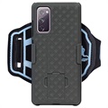 2-in-1 Onzichtbare Samsung Galaxy S20 FE Sportarmband - Zwart