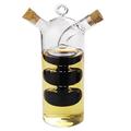 2-in-1 glazen olie- en azijndispenserfles - 350ml/80ml inhoud - BPA-vrij
