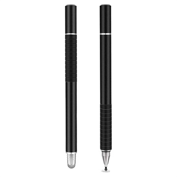 2-in-1 Universele Capacitieve Touchscreen Stylus Pen - 2 St. - Zwart