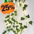 20-LED lichtketting slinger met groene bladeren - 2 stuks.