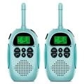 2Pcs DJ100 Kinderen Walkie Talkie Toys Kids Interphone Mini Handheld Zendontvanger 3KM Bereik UHF Radio met sleutelkoord