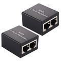 Set 1 naar 2 RJ45 Splitter Connector Inline LAN stekkers Ethernet-kabel Extender Adapter - 2 Stu.