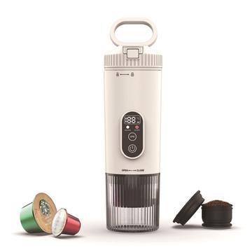 3-in-1 draagbaar espressoapparaat met Nespresso/DolceGusto-capsules en koffiepoeder