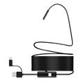 3-in-1 Waterdichte 7mm Endoscoop Camera voor Mobiel - USB, MicroUSB, Type-C - 1m