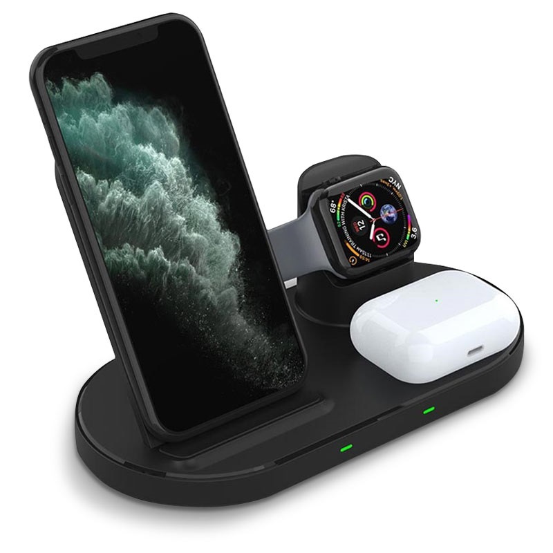 Krijger Demonstreer Bitterheid 3-in-1 Draadloze Oplaadstation W55 - iPhone, AirPods, iWatch