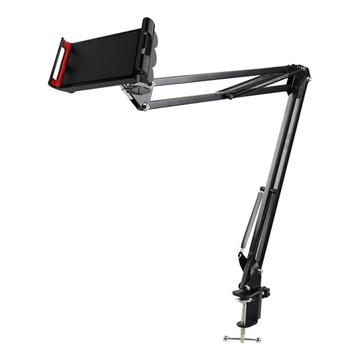 360° lange arm telefoon- en tablethouder - 3.5"-10.6" - Zwart