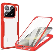 Xiaomi 15 360 Bescherming Hoesje - Rood / Doorzichtig