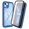 360 Bescherming iPhone 14 Hoesje - Blauw / Doorzichtig