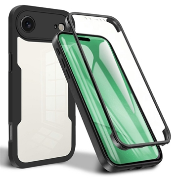 iPhone 17 Air 360 Bescherming Hoesje - Zwart / Doorzichtig