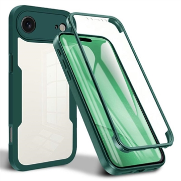 iPhone 17 Air 360 Bescherming Hoesje - Groen / Doorzichtig