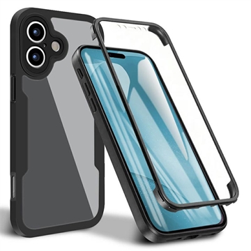 iPhone 17 360 Bescherming Hoesje - Zwart / Doorzichtig