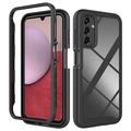 Samsung Galaxy A14/A14 5G 360 Bescherming Hoesje - Zwart / Doorzichtig