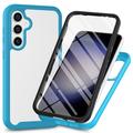 Samsung Galaxy A35 360 Bescherming Hoesje - Baby Blauw / Doorzichtig