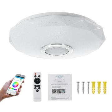 36W Slimme LED Plafondlamp met Afstandsbediening / Bluetooth Luidspreker - Diamantvorm