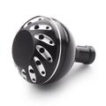 38mm draaiknop van aluminiumlegering voor visreels van DAIWA en SHIMANO - Zwart / zilver
