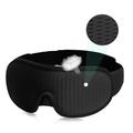 3D-gevormd, ademend slaapmasker met verstelbare band - zwart