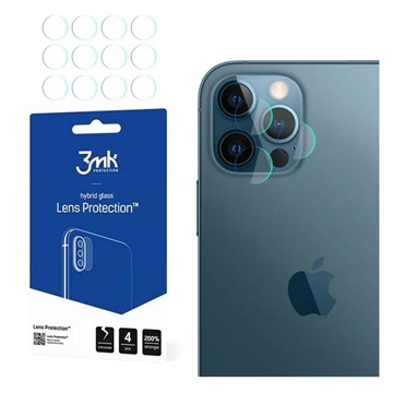 3MK Hybrid iPhone 12 Pro Camera Lens Glazen Protector - 4 St.