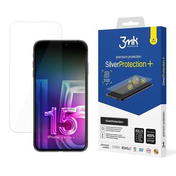 iPhone 15 Pro 3MK SilverProtection+ Antimicrobiële Screenprotector - Doorzichtig