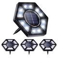 4-Pack Zonne Grondlampen/Waterdichte Tuinlampen - 12-LED Wit