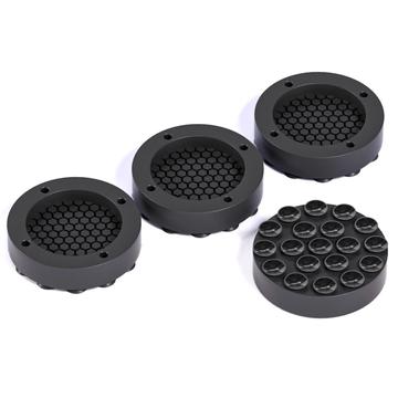 4-delige schokabsorberende pads voor wasmachines & apparaten - Zwart