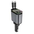 4-in-1 autolader & sterrenhemelprojector met USB-C en Lightning-kabels