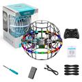 4DRC 4D-V49 voetbaldrone met 360 flips, LED-verlichting - Zwart