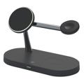 5 in 1 magnetische draadloze oplader voor iPhone, Apple Watch, AirPods snel opladen Dock Station - Zwart